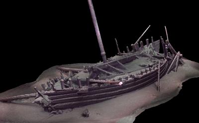 Photogrammetric model of Roman ship