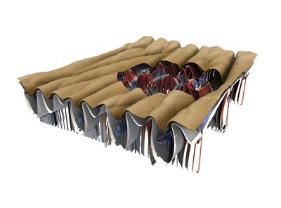 3D computer model of human skin