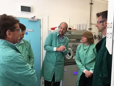 Professor Jeremy Webb with visitors