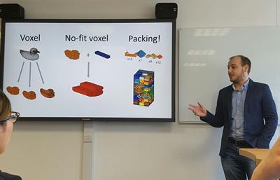 Carlos presenting his thesis