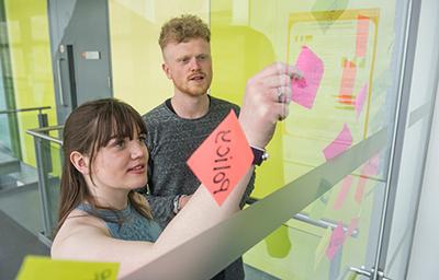 Students working together