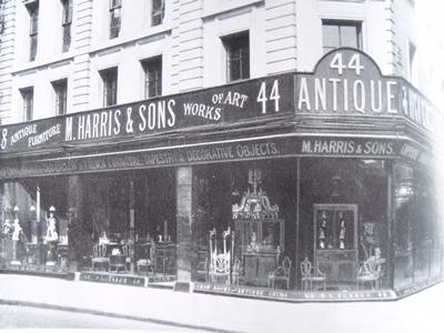 Antiques shop, London 1921