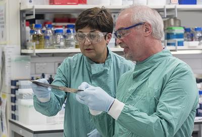 Dr Warnes (left) and Prof. Keevil