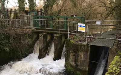 Barrier on River Itchen