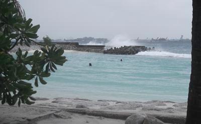Sea defences in the Maldives