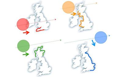 Four footprints of sea level events