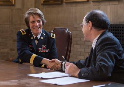 Brigadier Jebb with Mark Smith