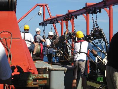 Geophysical equipment in use
