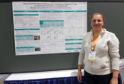 Maria Ashe presenting her poster