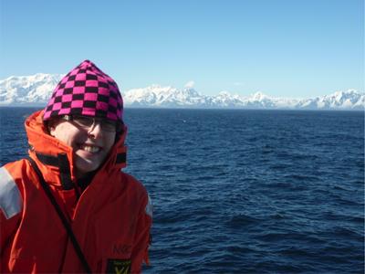 Laura on RRS James Cook