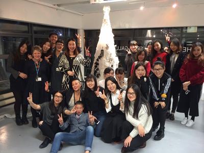 Students with their Upcycled Tree