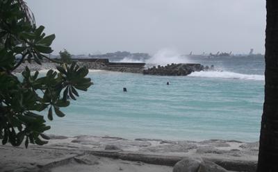 Sea defences in the Maldives