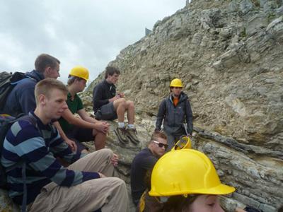 Students on an AAPG Fieldtrip