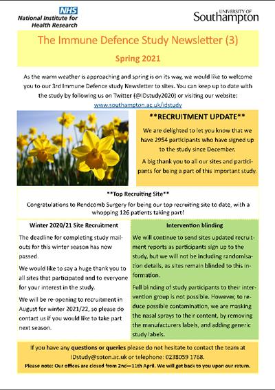 ID Study March 2021 News Letter