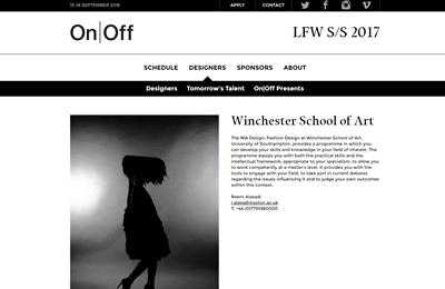 WSA page on On/Off website
