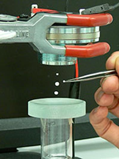 Ultrasound levitating polystyrene