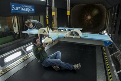 Drone development in wind tunnel