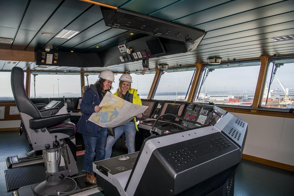 Researchers on the bridge