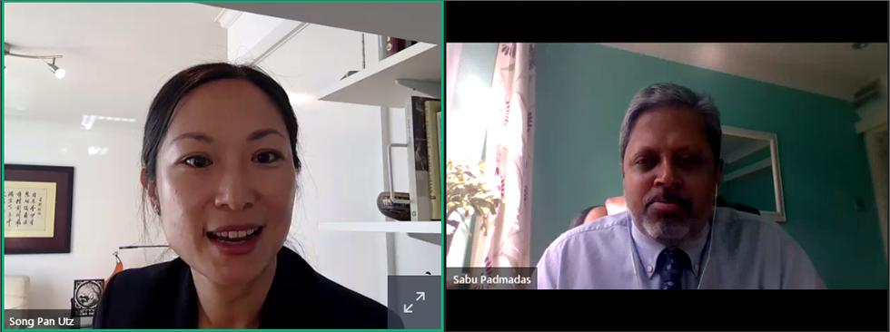 Ms Song Pan Utz and Prof Sabu Padmadas