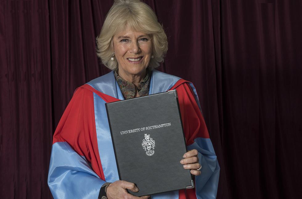 The Duchess of Cornwall with her honorary degree