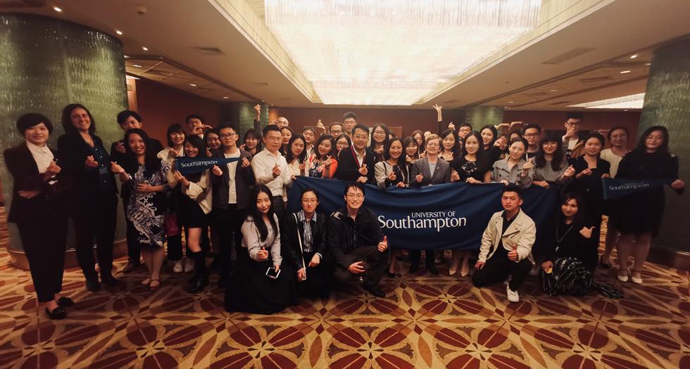 Attendees in group photo