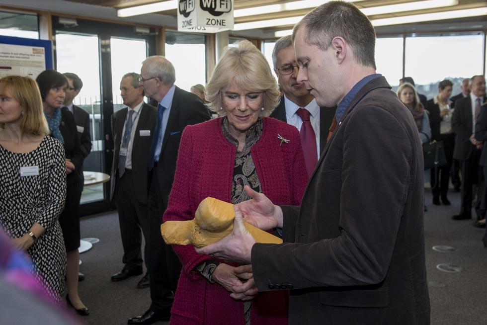 HRH talking with Dr Philipp Schneider