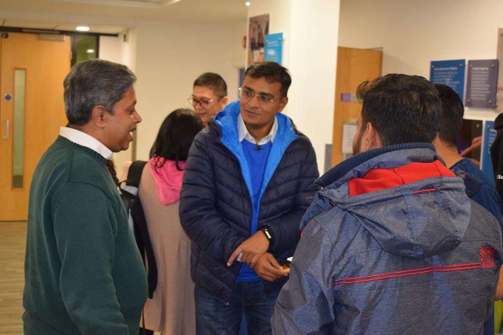 Prof Sabu Padmadas answering students questions