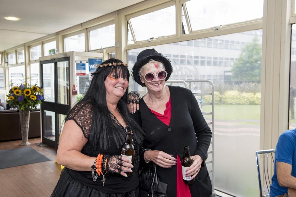 Staff posing for a photo at the Staff Party