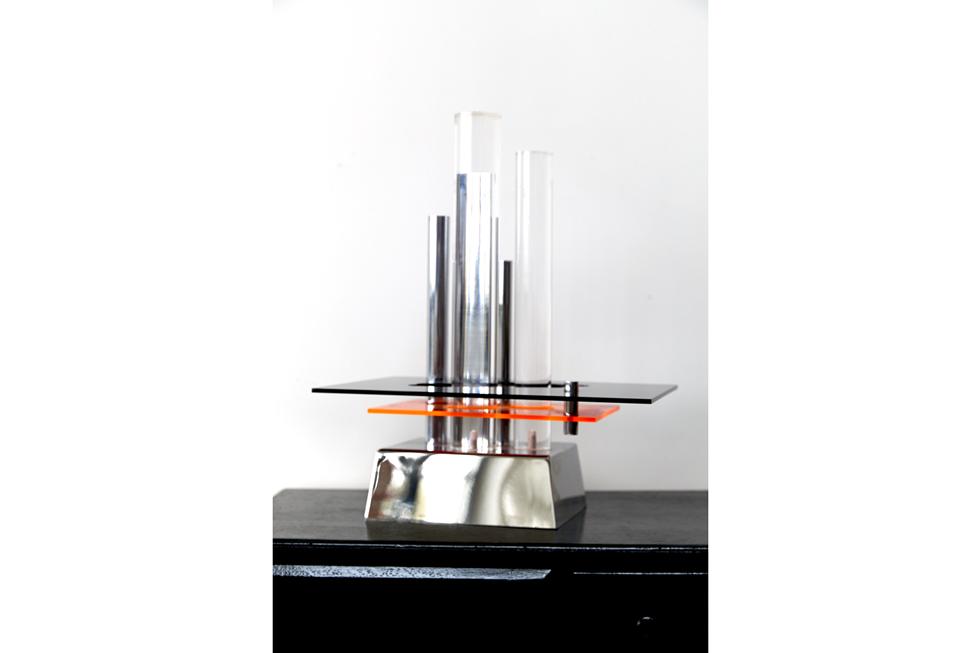 39. District VI (Neon City Series) 17 x 13 x 22 Aluminium and Perspex 1970