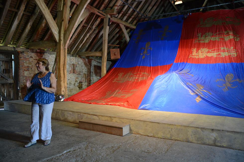 Anne Curry speaking at Titchfield Barn (courtesy of Martin Knight)