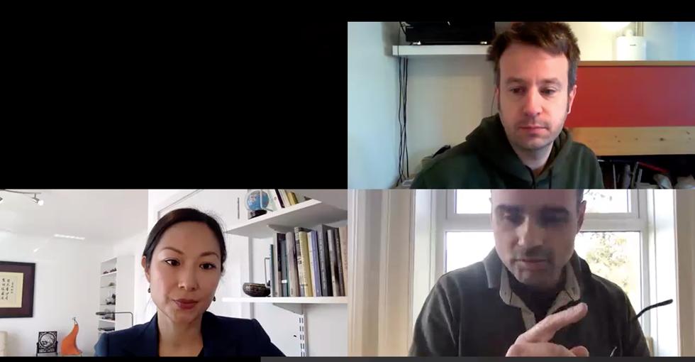 Mr Thom Bull, Ms Song Pan Utz, Prof Nikos Tzavidis