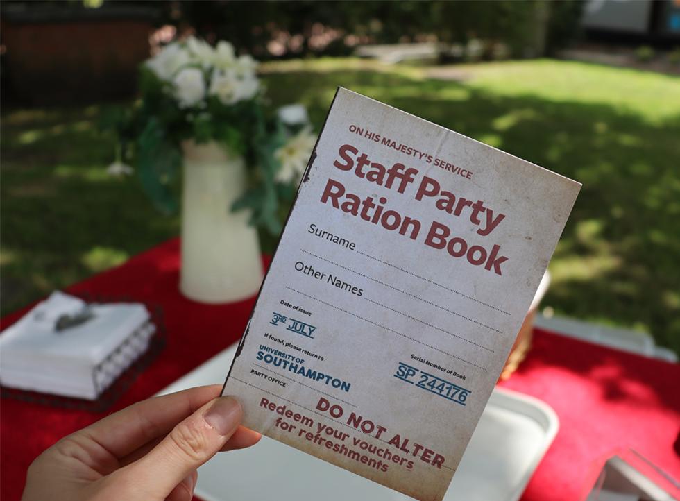 Ration books for the Staff party