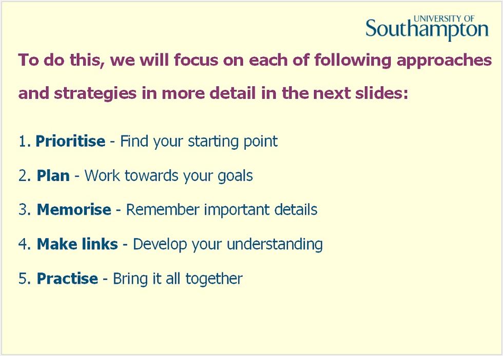 Revision and memory guide - Slide 2