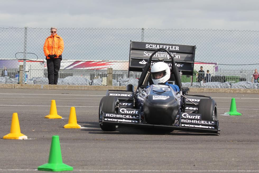 Race car on the track