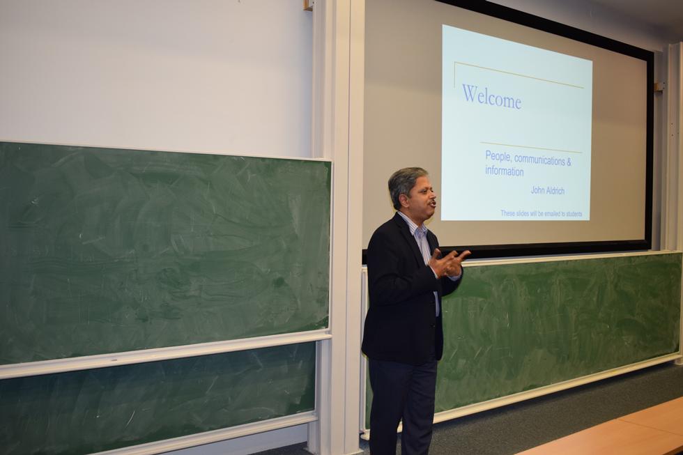 Prof Sabu Padmadas giving opening talk