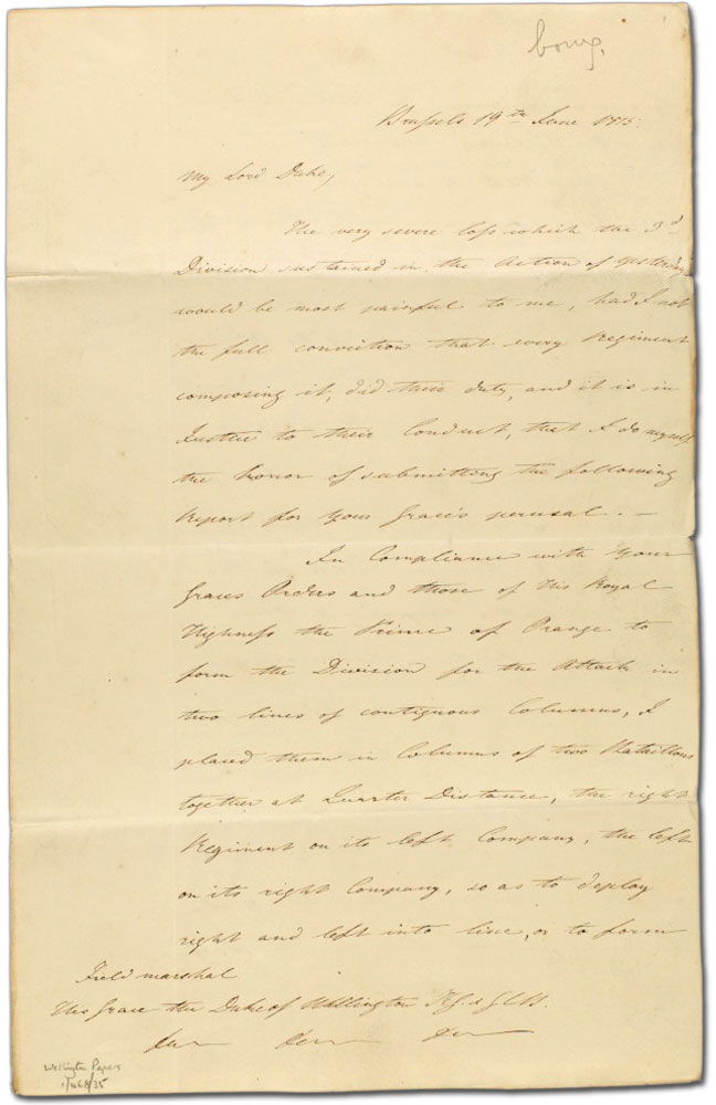 Report from Lt General Alten
