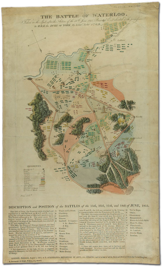 Battle of Waterloo map