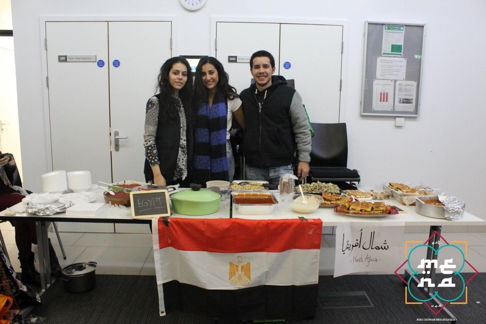 The MENA Society and Lebanese Society collaboratively hosted a Souk Ek Akl at the University of Southampton. Members from the MENA Society showcase a table full of food, capable of satisfying anyone's cravings!