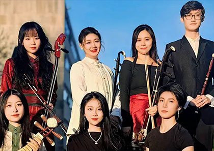 Teng Chen and music students