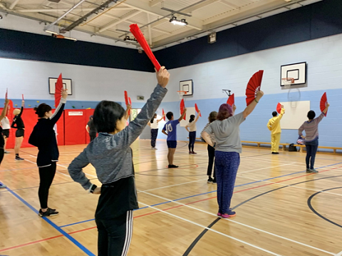 Tai Chi Fan session
