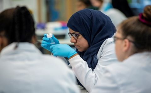 Students in a lab