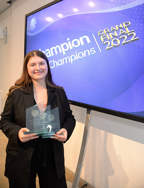 Engineering prize winner, Tamara Ivancova.