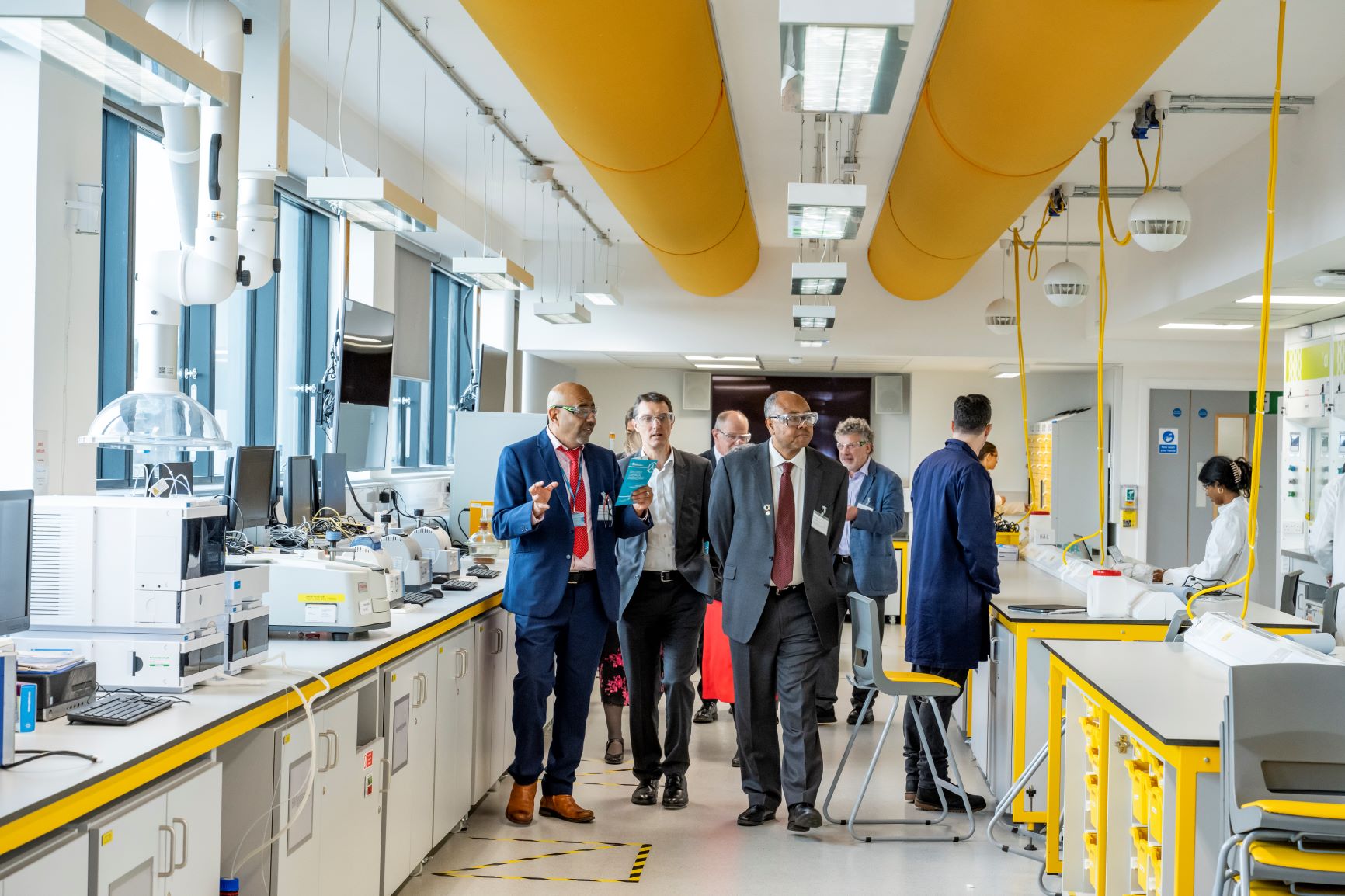 People touring the new facility
