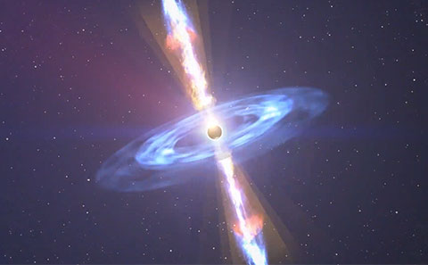 Photo of a black hole jet