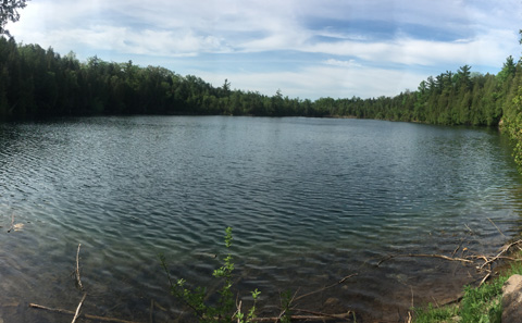 A lake in an alpine setting