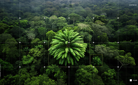 Aerial image of tree tops