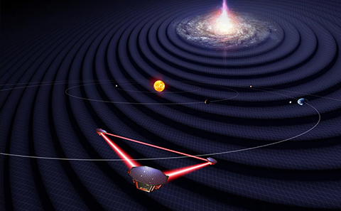Graphic of satellites in space