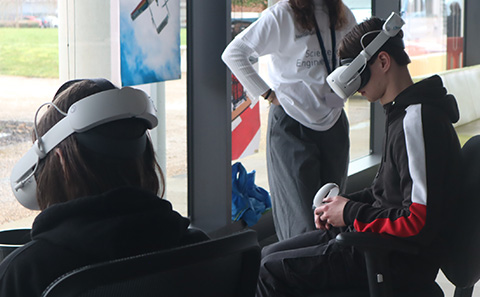 SOTSEF visitor using VR headset