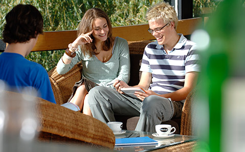 Students studying