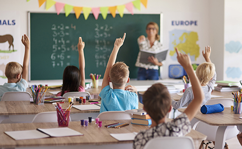 Schoolchildren in class